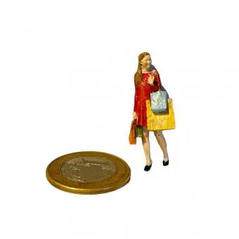 Mulher  c/ sacolas de compras - Código 130