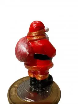 Papai Noel em resina saco de presentes