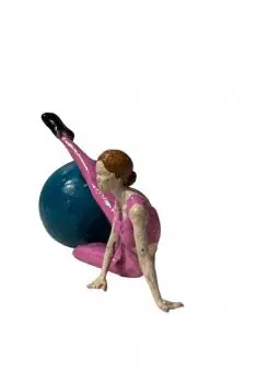 Mulher pilates com a bola